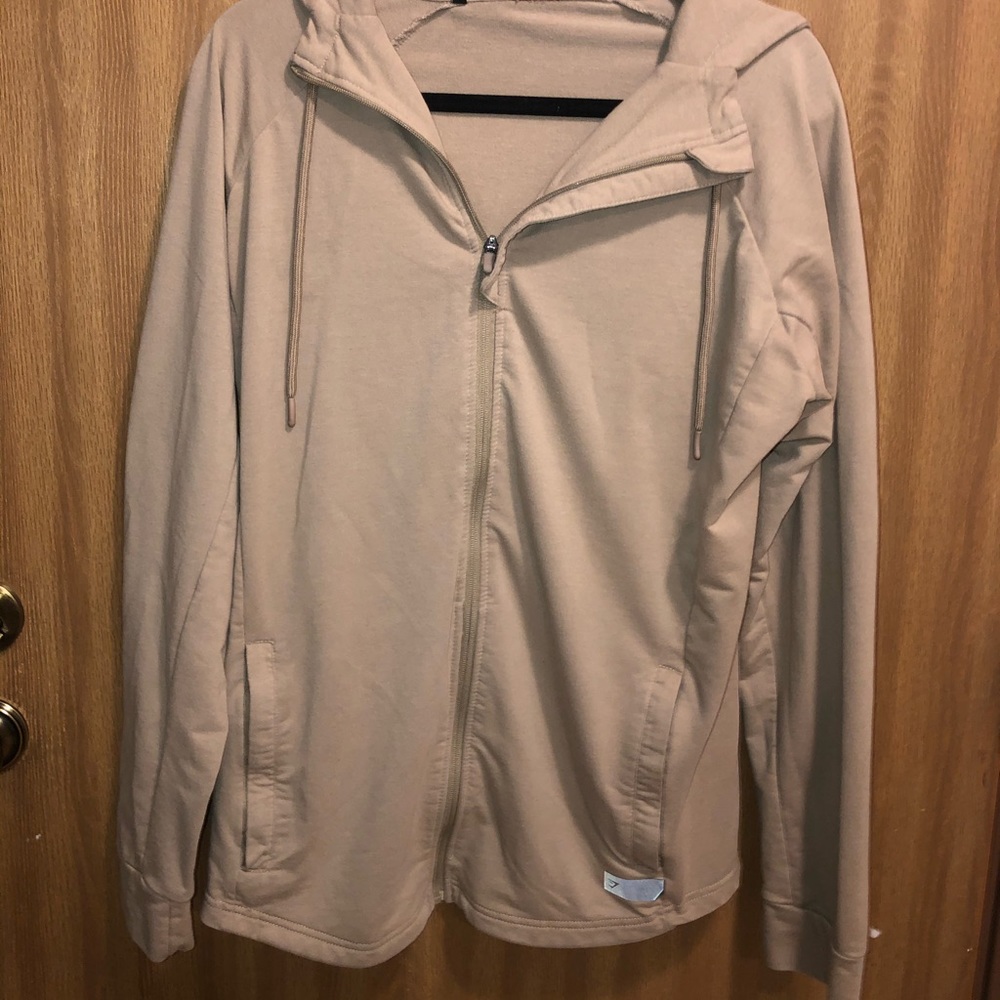 Authentic Gym Shark Zip Tan Hoodie